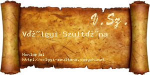Völgyi Szultána névjegykártya